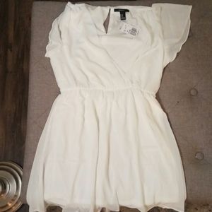 Brand New White Faux Dress With Tags